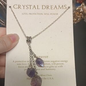 Amethyst Necklace - Silver and Purple